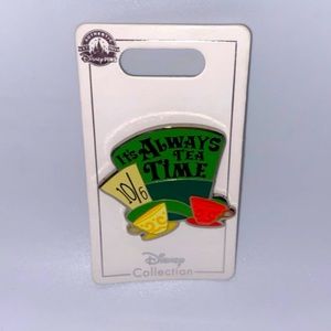 Disney Parks Pin Alice In Wonderland Mad Hatter 10/6 Hat "It's Always Tea Time"